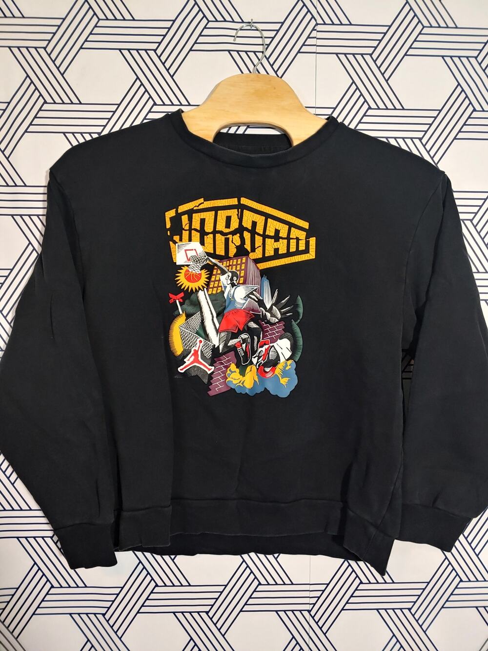 NIKE JORDAN SPORT DNA HYBRID FLEECE CREW DC9615-010 Size XL